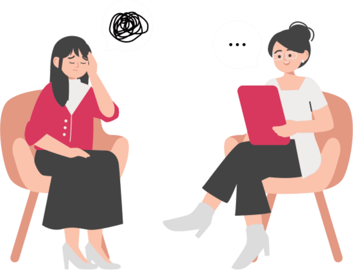 Counsellor supporting a client in session